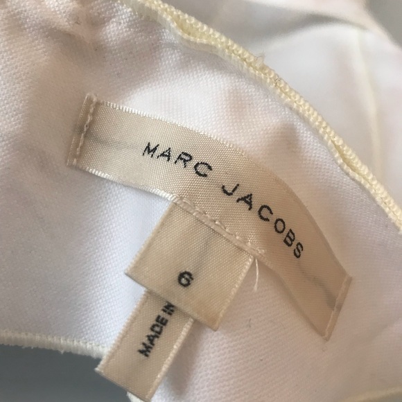 Marc Jacobs White Mid-Length Pleated Belted Dress - Picture 6 of 6